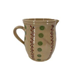 JC Hermann‎ Evires Terracotta Pitcher Primitive French Terracotta Savoie Signed